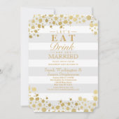 Elegant moderne Faux Gold-Spletters en stripes Kaart (Voorkant)