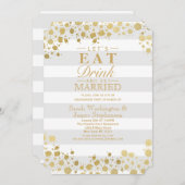 Elegant moderne Faux Gold-Spletters en stripes Kaart (Voorkant / Achterkant)