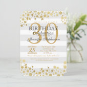 Elegant moderne Faux Gold-Spletters en stripes Kaart (Staand voorkant)