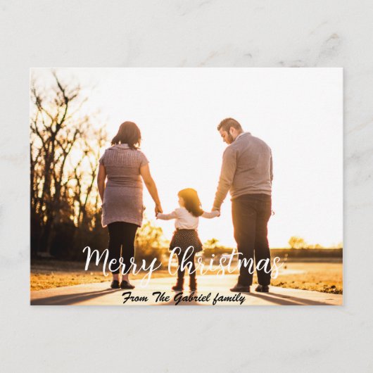 Elegant Moderne feestdagen Script Foto (Voorkant)