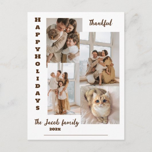 Elegant Moderne feestdagen Script Foto (Voorkant)