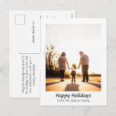 Elegant Moderne feestdagen Script Foto (Voorkant / Achterkant)