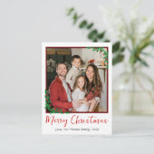 Elegant Moderne feestdagen Script Foto (Staand voorkant)