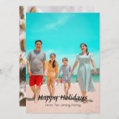 Elegant Moderne feestdagen Script Foto Feestdagenkaart (Voorkant / Achterkant)