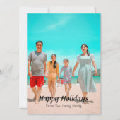 Elegant Moderne feestdagen Script Foto Feestdagenkaart (Voorkant)