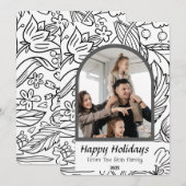 Elegant Moderne feestdagen Script Foto Feestdagenkaart (Voorkant / Achterkant)
