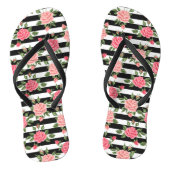 Elegant Moderne Floral Roos Teenslippers (Voetbed)