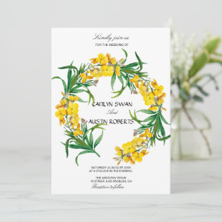 Elegant Moderne Floral Waterverf Kaart