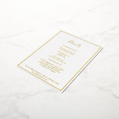 Elegant Moderne Gold Foil Enclosure Kaart (Gedraaid)