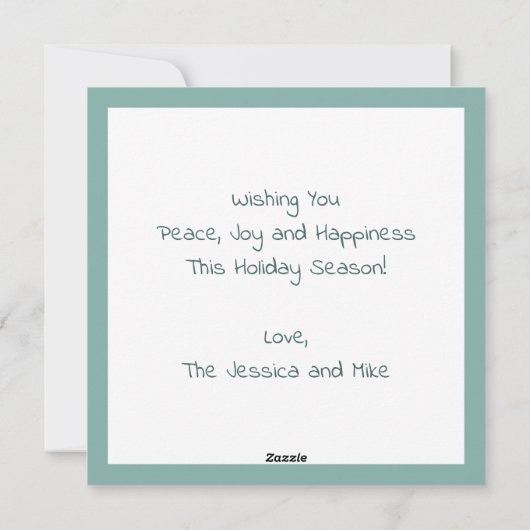 Elegant moderne Gold Star Green-feestkaart Feestdagenkaart (Achterkant)