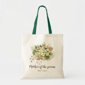 Elegant moderne goudbloem moeder van de bruidegom tote bag (Voorkant)