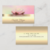Elegant moderne grafische Lotus Flower Yoga Instru Visitekaartje (Voorkant / Achterkant)