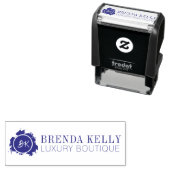 Elegant Moderne Grafische Monogram Bedrijfsnaam Zelfinktende Stempel (In situ)