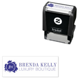 Elegant Moderne Grafische Monogram Bedrijfsnaam Zelfinktende Stempel