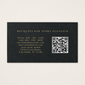 Elegant Moderne Greenery Botanische QR Code Visitekaartje (Achterkant)