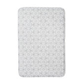 Elegant moderne grijze en witte geometrische vorme badmat (Voorkant Verticaal)