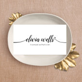 Elegant Moderne Handgeschreven Script Calligrafie Visitekaartje