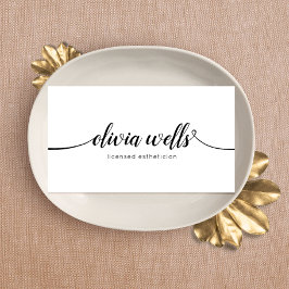 Elegant Moderne Handgeschreven Script Calligrafie Visitekaartje