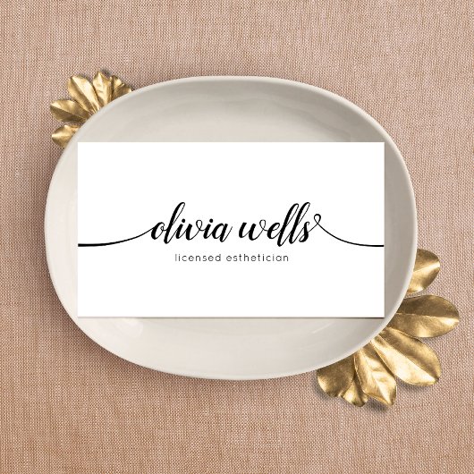 Elegant Moderne Handgeschreven Script Calligrafie Visitekaartje