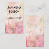 Elegant moderne heldere waterverf yoga visitekaartje (Voorkant / Achterkant)