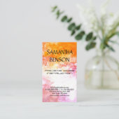 Elegant moderne heldere waterverf yoga visitekaartje (Staand voorkant)