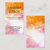 Elegant moderne heldere waterverf yoga visitekaartje (Voorkant / Achterkant)