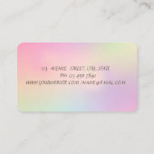 Elegant Moderne Holographic Gold Brush Stroke Line Visitekaartje (Achterkant)