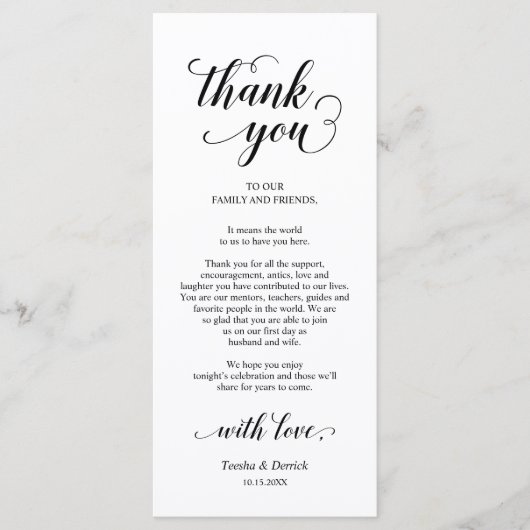 Elegant moderne instelling voor een inwendige plaa programmakaart (Voorkant)