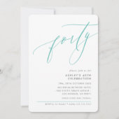 ELEGANT moderne kalligrafie 40e partij mint groen Kaart (Voorkant)