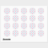Elegant moderne kerstboom ronde sticker (Vel)