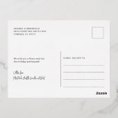 Elegant Moderne Kerstfamilie Foto Gold Folie Feestdagen Briefkaart (Achterkant)