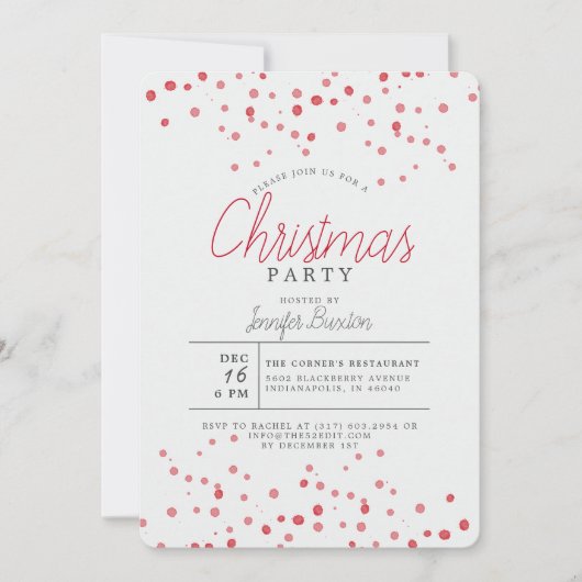 Elegant Moderne Kerstfeestdag Kaart (Voorkant)