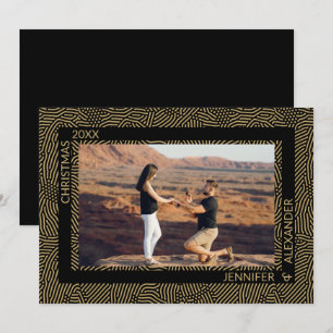 Elegant Moderne kerstparen Foto Feestdagenkaart