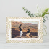 Elegant Moderne kerstparen Foto Feestdagenkaart (Staand voorkant)