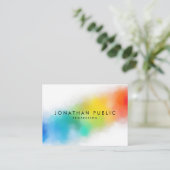 Elegant moderne kleurrijke Abstracte kunstregenboo Visitekaartje (Staand voorkant)