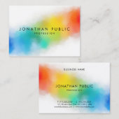 Elegant moderne kleurrijke Abstracte kunstregenboo Visitekaartje (Voorkant / Achterkant)