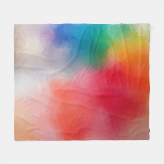 Elegant moderne kleurrijke Abstracte lege Sjabloon Fleece Deken (Voorkant (Horizontaal))