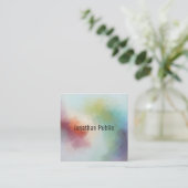 Elegant moderne kleurrijke Sjabloon Abstracte kuns Vierkante Visitekaartje (Staand voorkant)