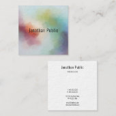 Elegant moderne kleurrijke Sjabloon Abstracte kuns Vierkante Visitekaartje (Voorkant / Achterkant)