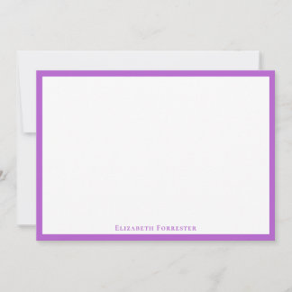 Elegant moderne Lila-grenskaart voor flatpanels Notitiekaartje