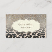 Elegant Moderne Loodprinter Glitter Ombre Visitekaartje (Voorkant)