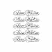 Elegant Moderne Manuscript Gepersonaliseerde Naam Sticker (Voorkant)