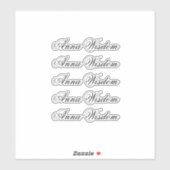 Elegant Moderne Manuscript Gepersonaliseerde Naam Sticker (Vel)