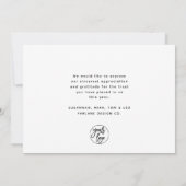 Elegant Moderne Manuscript Red Folie Corporate Hap Feestdagenkaart (Achterkant)