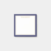 Elegant & moderne marine/wit/goud gepersonaliseerd post-it® notes (Voorkant)