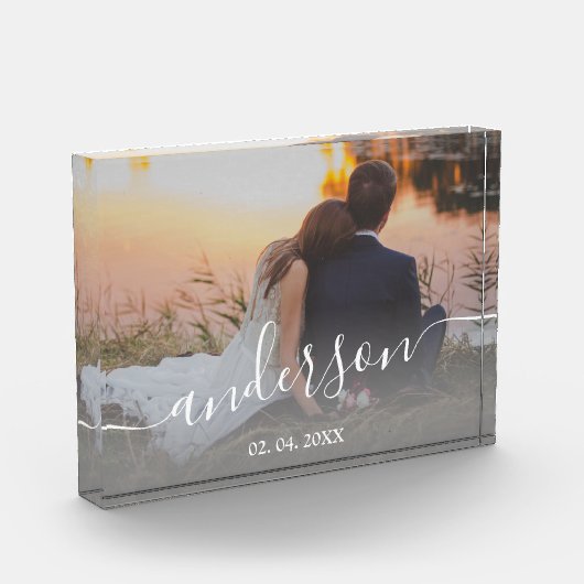 Elegant moderne, minimale aangepaste familiefoto fotoblokken (Links)