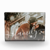 Elegant moderne, minimale aangepaste familiefoto fotoblokken (Voorkant)