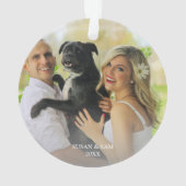 Elegant moderne, minimale aangepaste familiefoto ornament (achterkant)