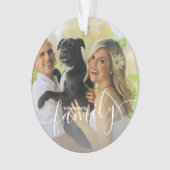 Elegant moderne, minimale aangepaste familiefoto ornament (voorkant)