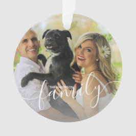Elegant moderne, minimale aangepaste familiefoto ornament